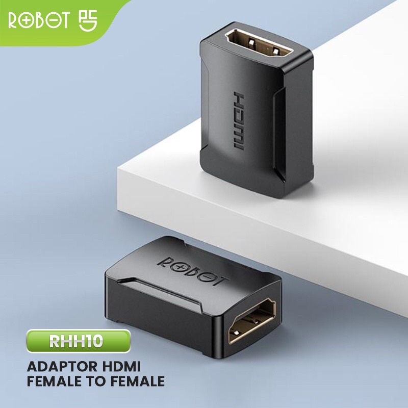 ROBOT RHH10 Adapter Ekstensi Kabel HDMI Female to Female 4K HD Original - Garansi 1 Tahun