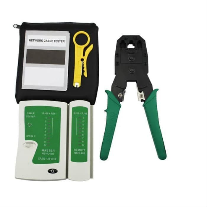 Paket Tang Crimping Tool Rj45 dan Lan Tester