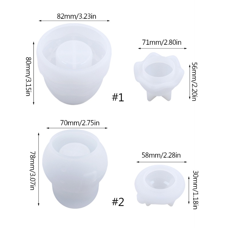 Set Kotak Penyimpanan Cetakan Resin Dengan Tutup Untuk Perhiasan DIY