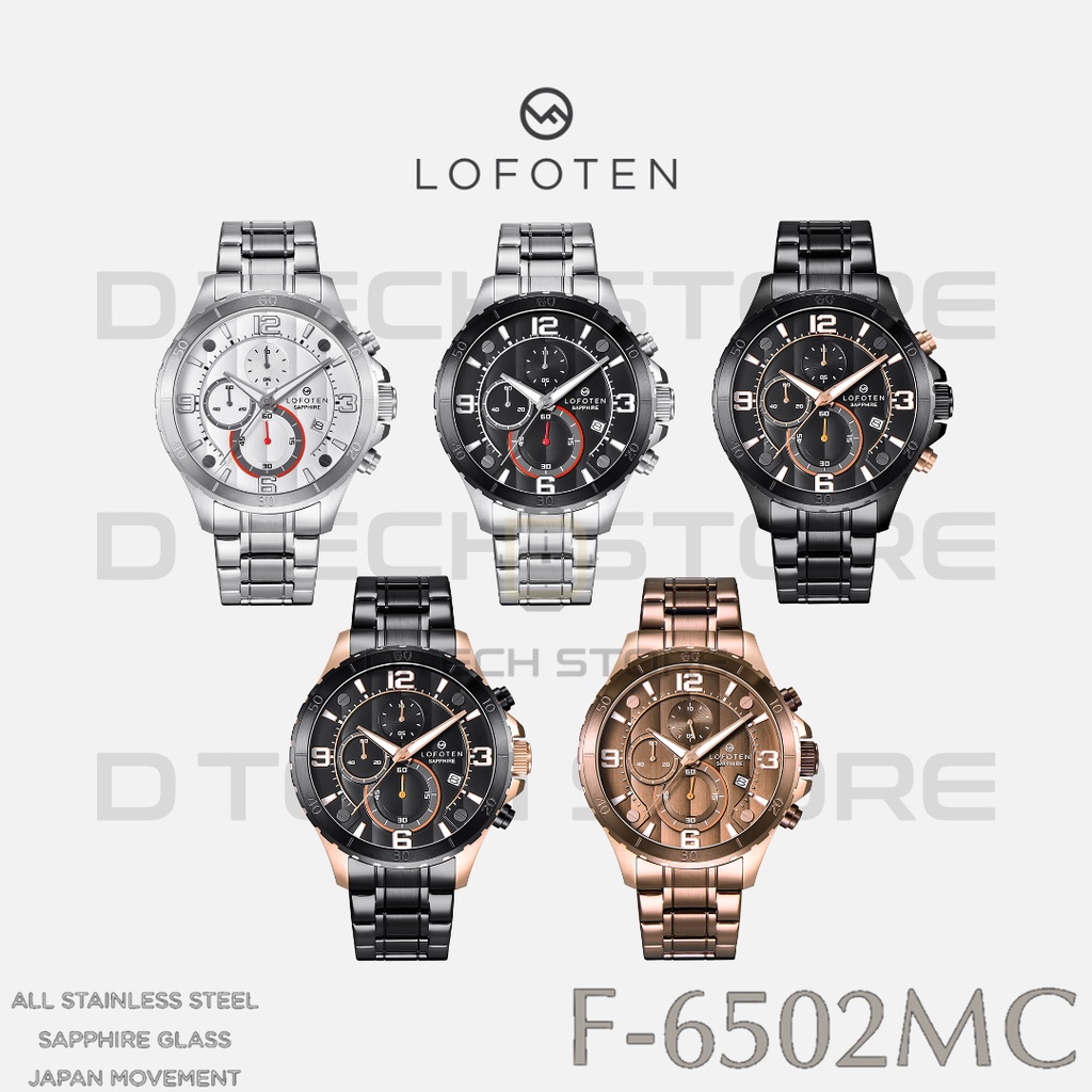 Jam Tangan LOFOTEN F-6502MC Stainless Steel/F-6502M Original 100%