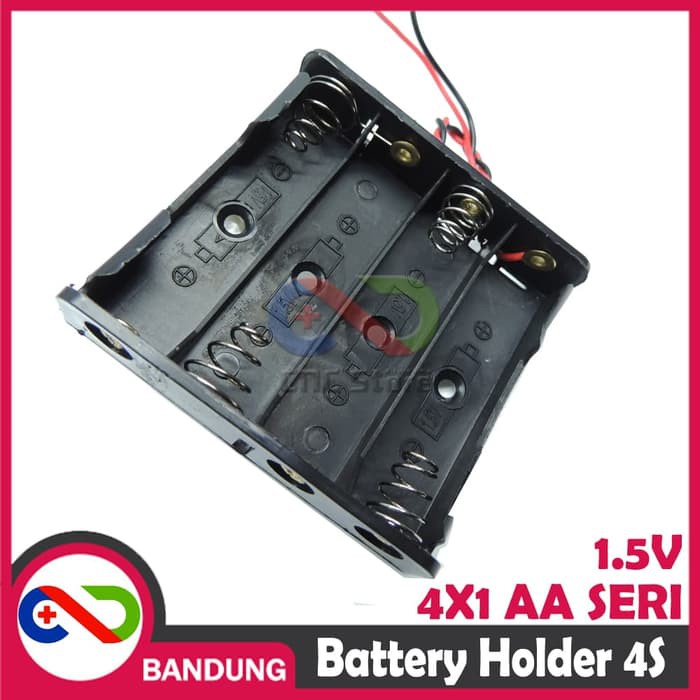 KOTAK BATERAI AA TEMPAT BATTERY 4X1 TEMPAT BATRE 1.5V AA SERI