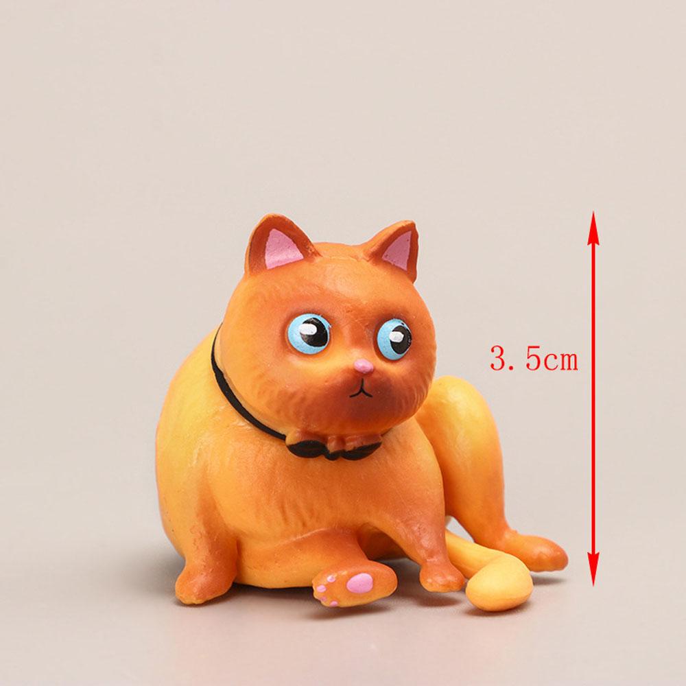 Agustinina Kucing Action Figure DIY Kucing Anak Anime Mainan Lucu Patung Kecil Kartun Figure Ornamen