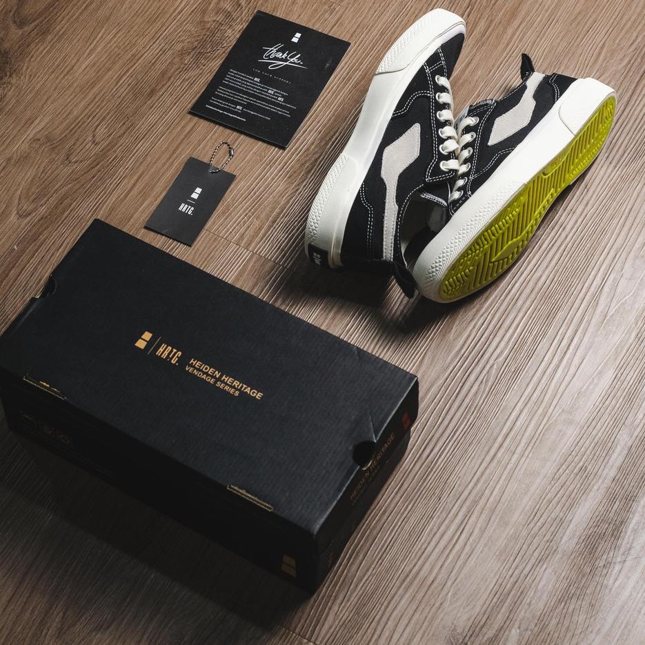 ➱jh Terlaris➱ [TOP LOKAL BRAND] HRTG - HEIDEN HERITAGE // Vendage VS Lo - Chaotic Black Sepatu Vulca