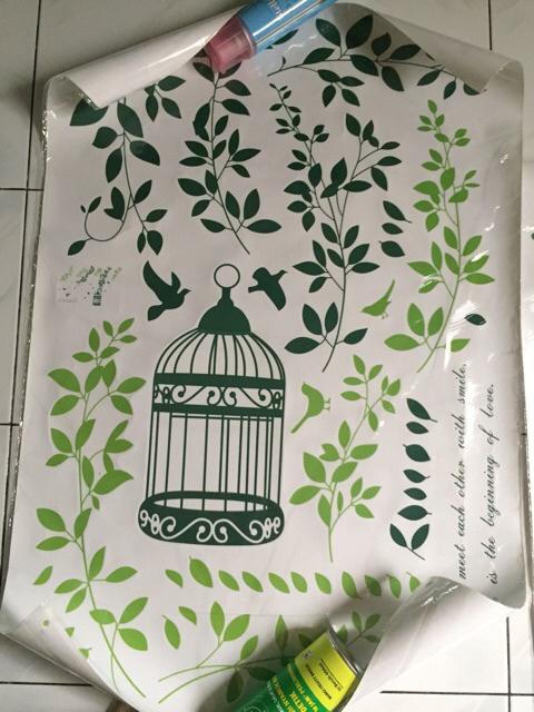 Wallsticker 43 Sangkar Hijau