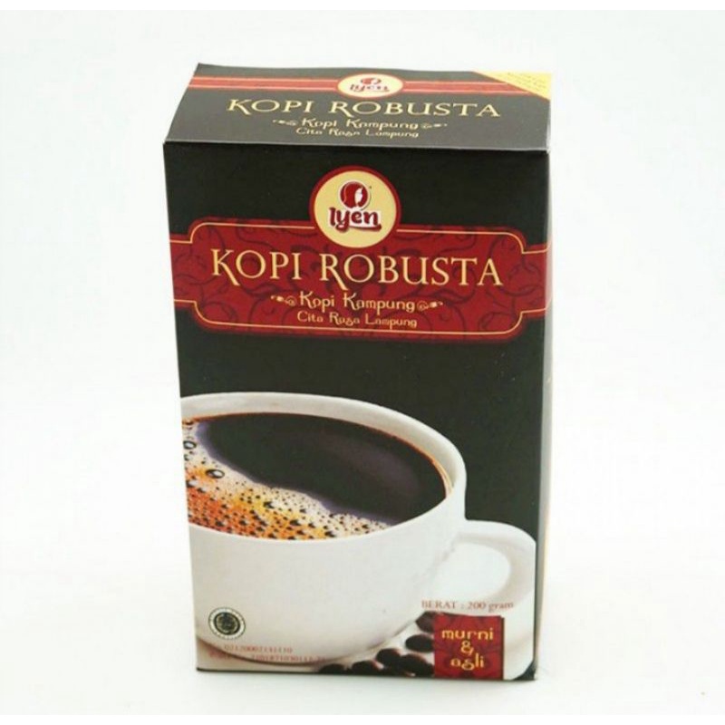 

IYEN. Kopi Robusta Khas Lampung Netto. 200Gram