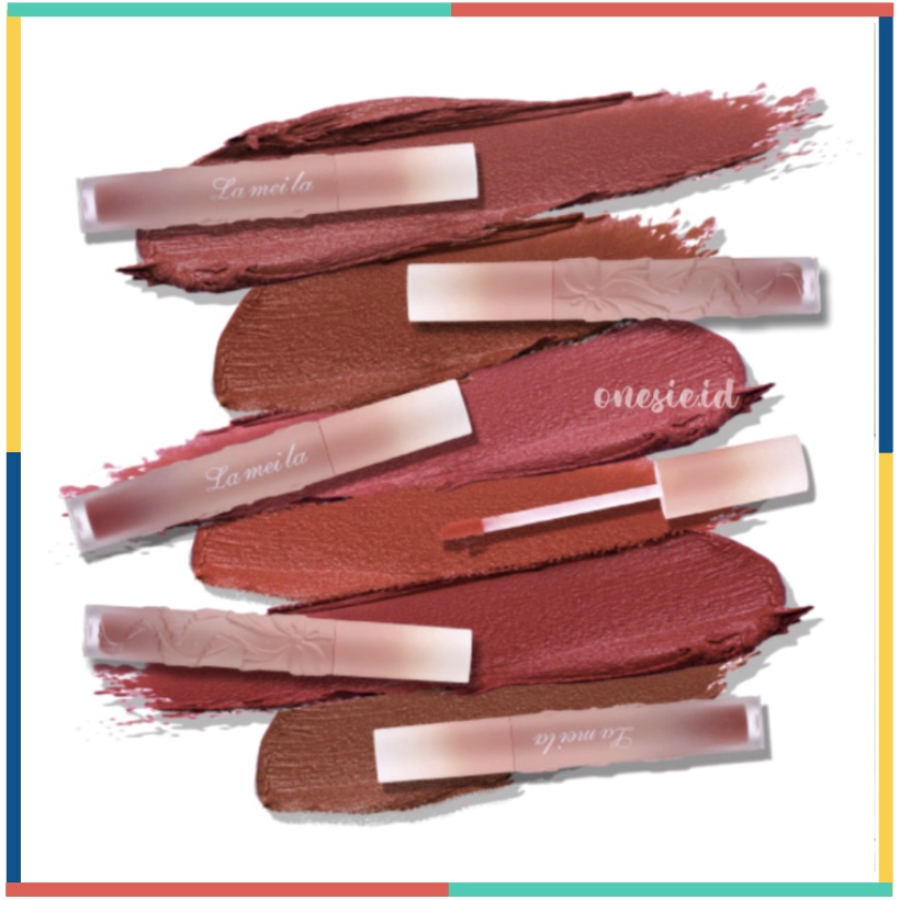 LAMEILA Lip Glaze Ribbon Lipstik Tahan Lama Lip Gloss Lipstik LA091 1044