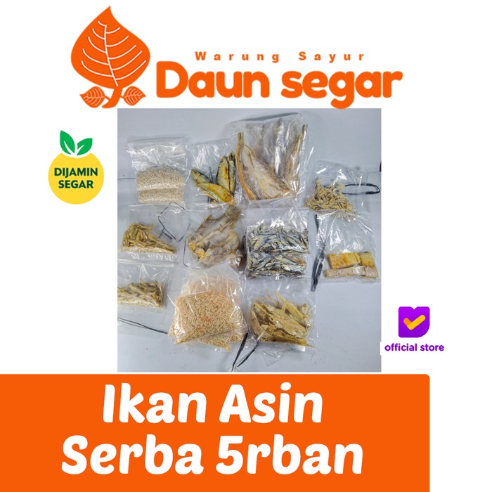 

Ikan Asin Serba 5rb jambal Roti Teri jengki Teri Medan Cumi Asin Peda putih Peda Merah Selar Japuh Bulu Ayam Petek Selar