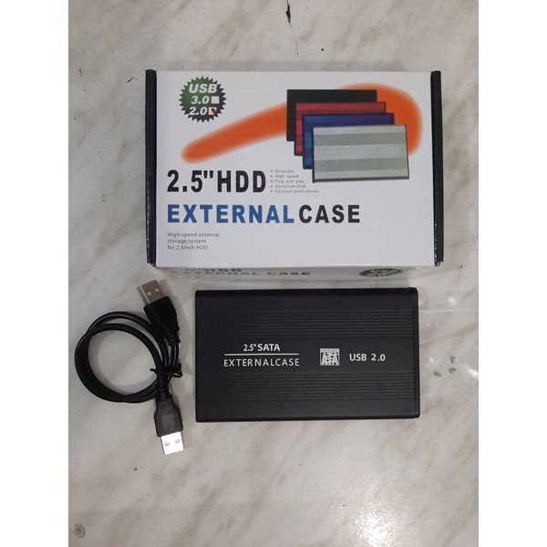 casing harddisk external 2.5 sata besi aluminium usb 2.0  hdd case 2.5 sata besi aluminium usb 2.0