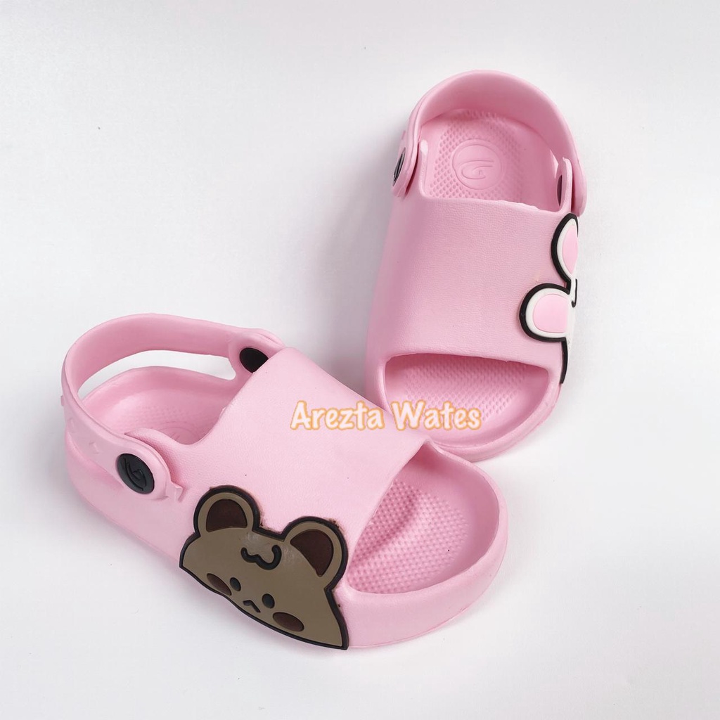 Sandal selop karet anak slip on tali belakang dulux 386E