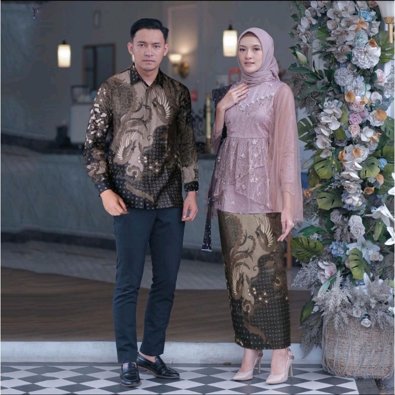 NEW ARRIVAL | Batik Couple LARISA Tulle | Kebaya Couple Modern | Outfit Kondangan | Couple Vanila