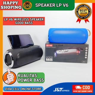 Speaker Bluetooth Original Wireless Speaker Lp V6 Super Bass Hitam Shopee Indonesia