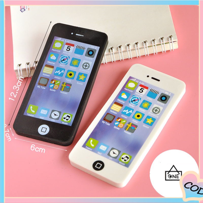 COD❤️Eraser Smartphone Mobil Alat Tulis Kreatif Kartun Penghapus Ponsel Hadiah Hadiah Penghapus Lucu