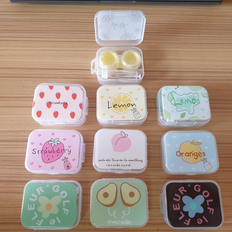 tempat softlens / softlens case nice fruit tanpa cermin