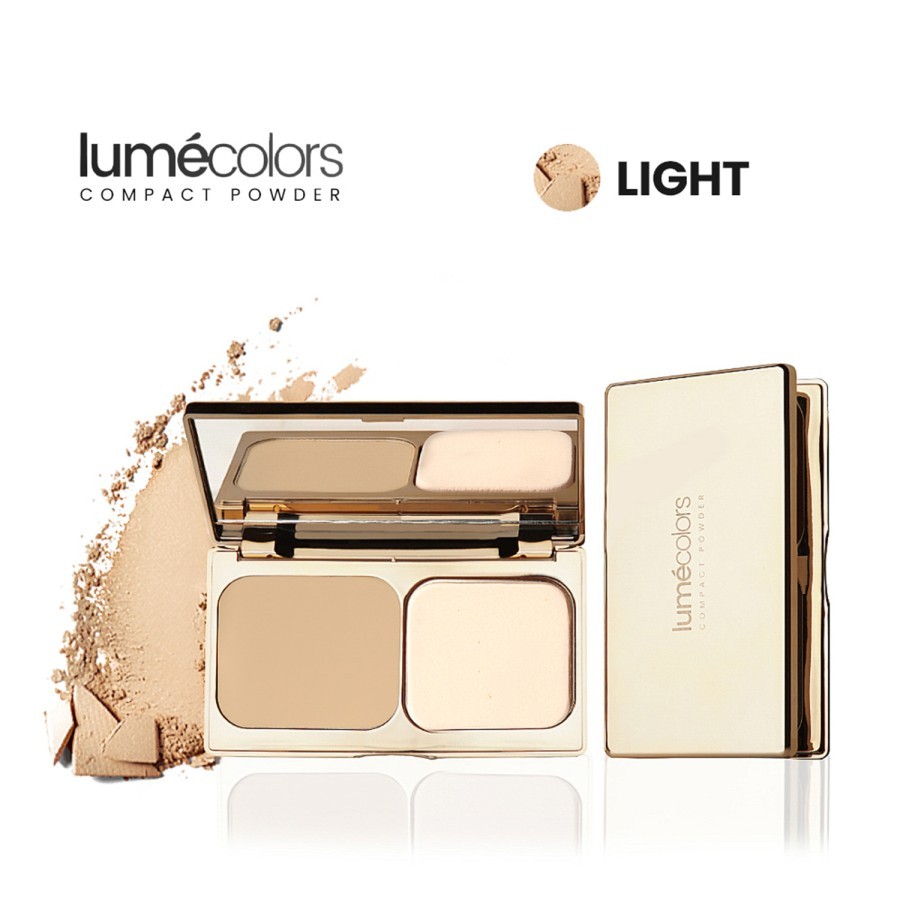 Lumecolors Compact Powder  Light Two Way Cake Pore Blurring Effect with Oil