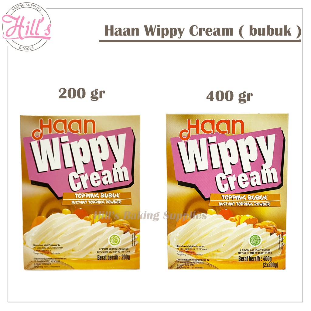 Jual TERMURAH !!! EXP 2024 HAAN WIPPY CREAM 200GR DAN 400GR / WHIPPING