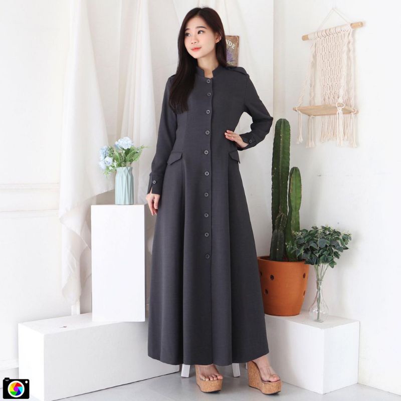 Gamis Dinas Abu Tua Pemda PNS Pdh Gamis Wanita Kerja Gamis Seragam PNS Gamis Pemda Abu Tua Gamis Ker
