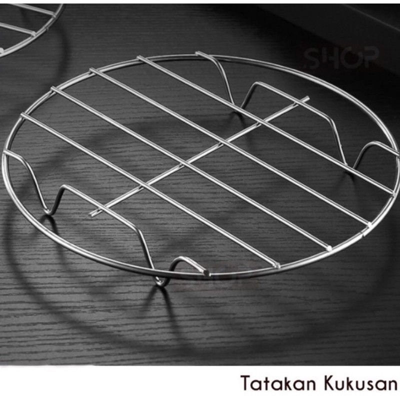 Tatakan Panci Stainless Tebal / Tatakan Kukusan Bulat