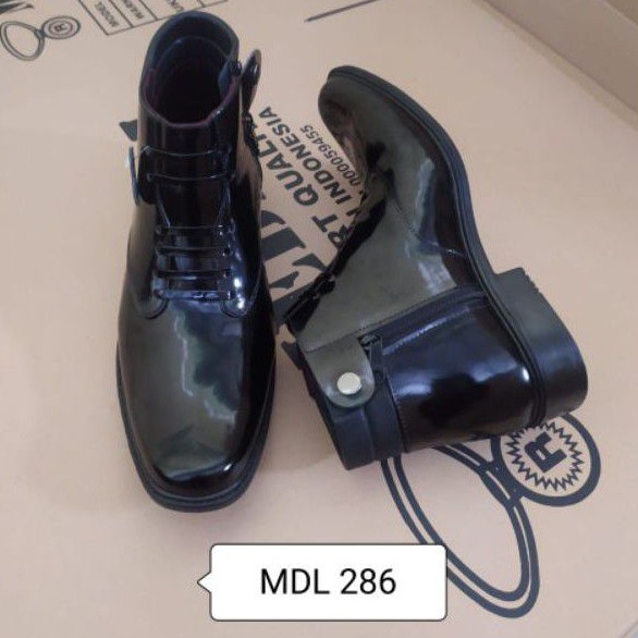 Sepatu kulit pria PDH boots polri TNI security guard sepatu Kerja formal Tampil lebih keren