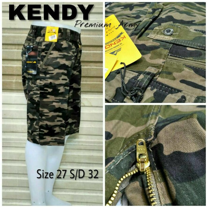 Celana Pendek Army Katun Merk Kendy Anti Luntur