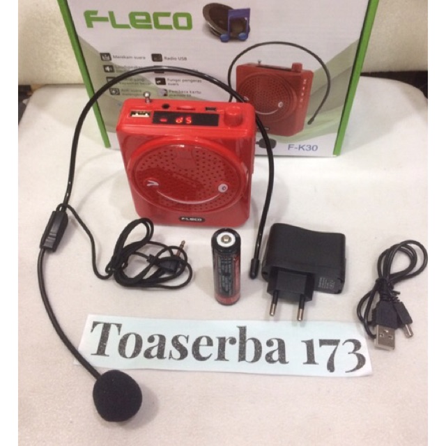 Speaker USB,SD Card pinggang + mic Fleco F-K30