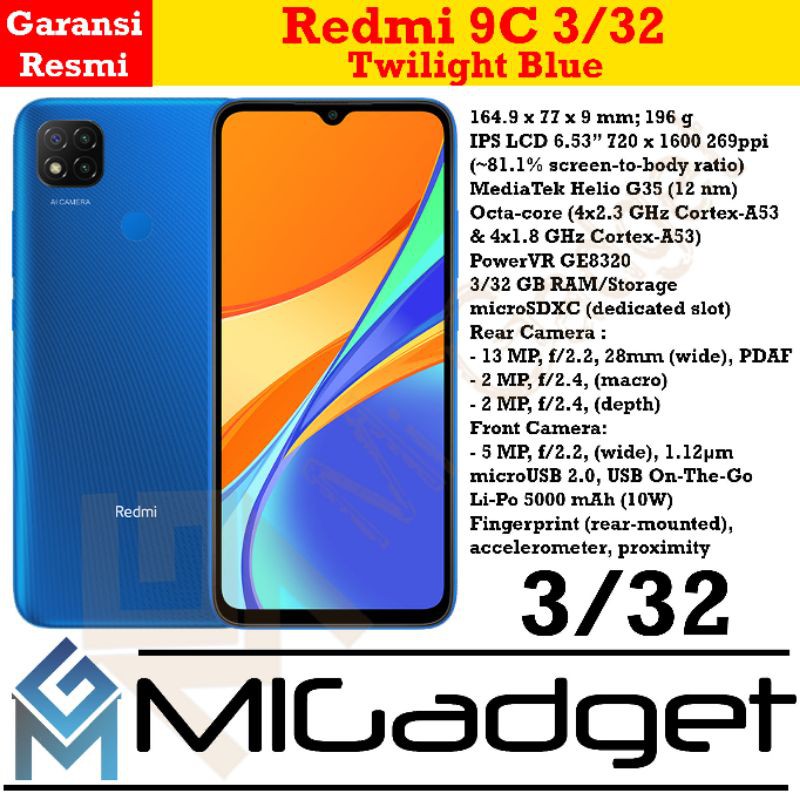 Redmi 9C 9 C 3/32 Garansi Resmi