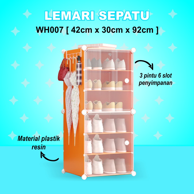 Rak Sepatu Anti Debu 4 Layer Tebal Shoe Rack Portable Serbaguna Kotak Sepatu Portable
