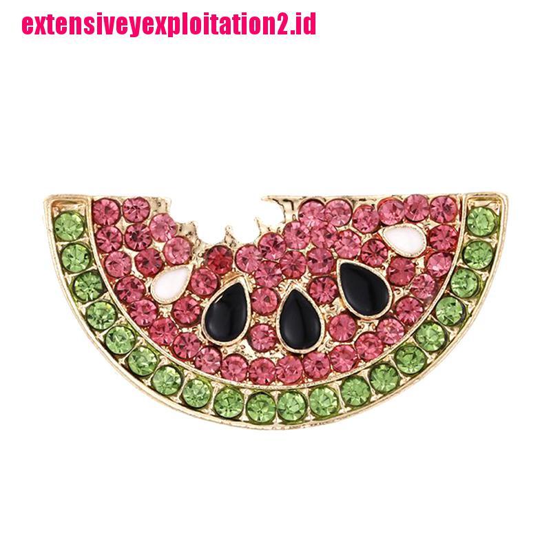&lt; E2id &amp; &gt; Bros / Pin Bentuk Semangka Kristal Accent Untuk Wanita
