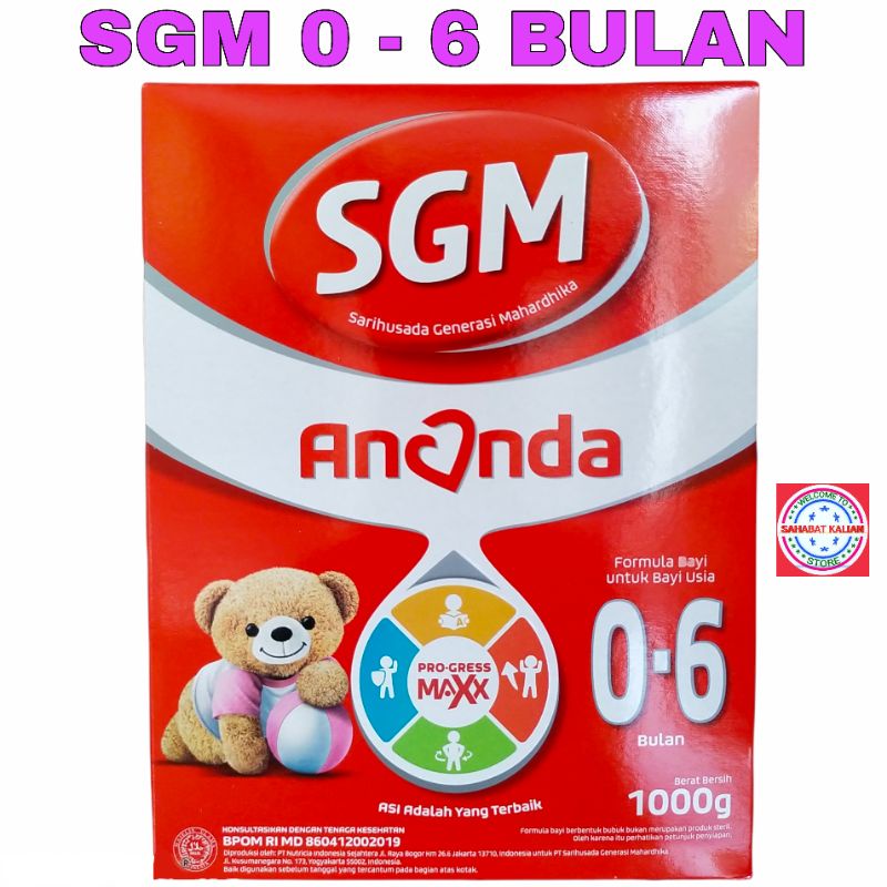 SGM ANANDA 0-6 BULAN 1000GRAM PER 1 BOX