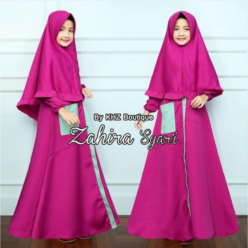 Salee gamis syari Anak zahira kids original KHZ