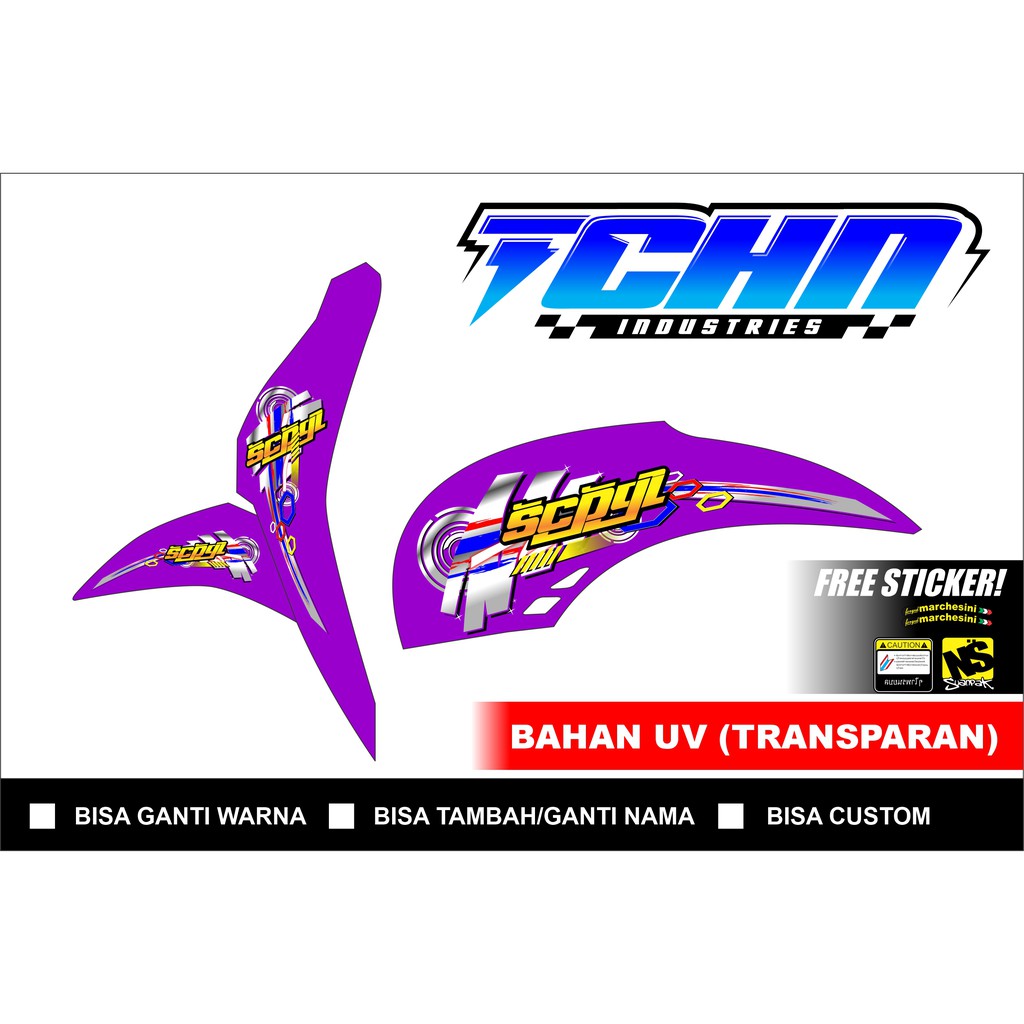 STRIPING SCOOPY KARBU TRANSPARAN