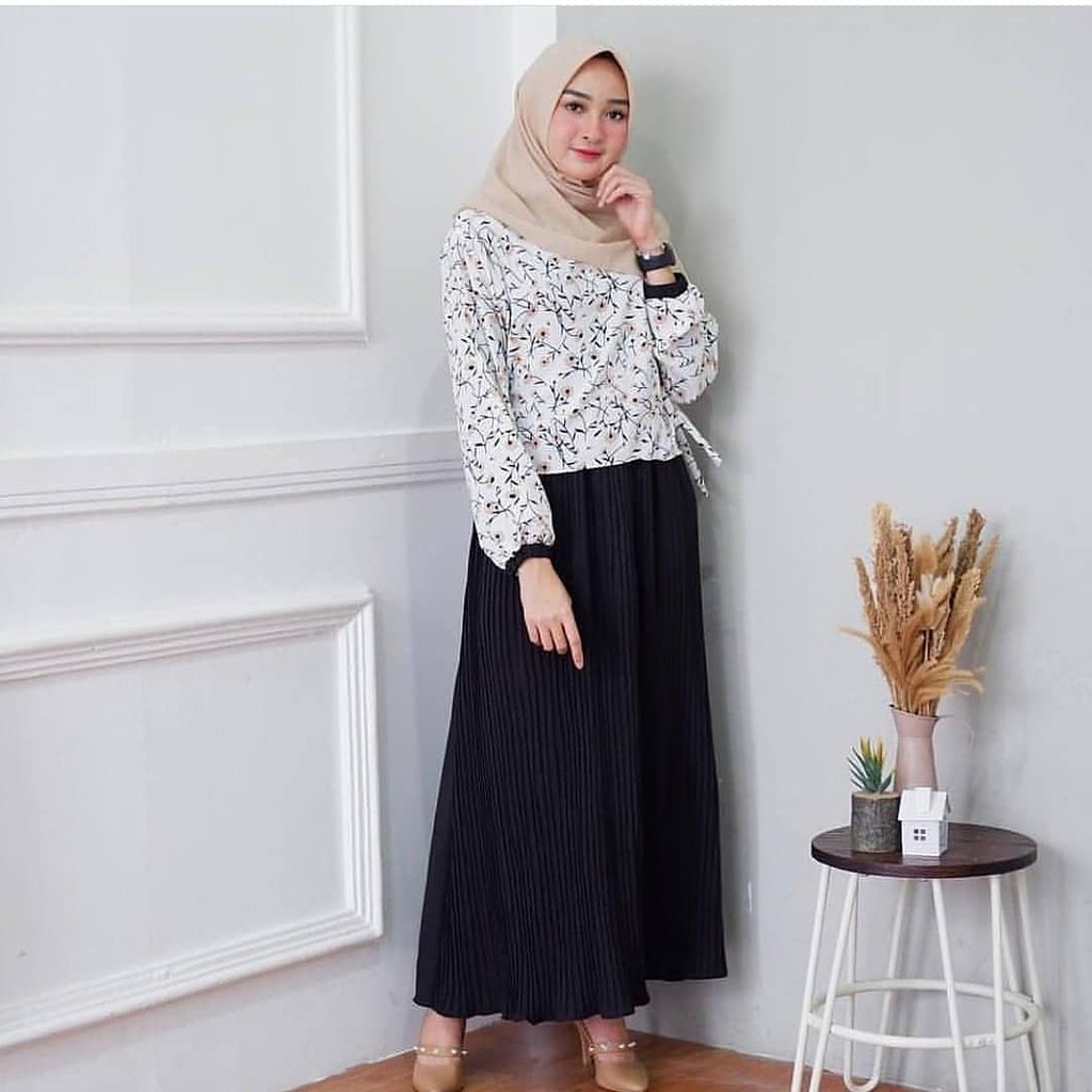 Baju Termurah Latefa Dress Muslim Wanita Gamis Terbaru 2019