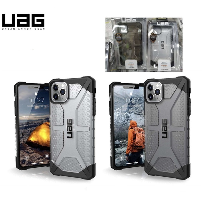 Casing Hard Case Transparan Motif uag Diamond untuk iPhone 11 Pro Max XR XS Max i6 7 8Plus