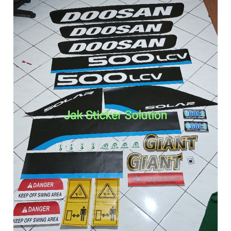 

Stiker Excavator Doosan 500LCV GIANT Sticker Alat Berat