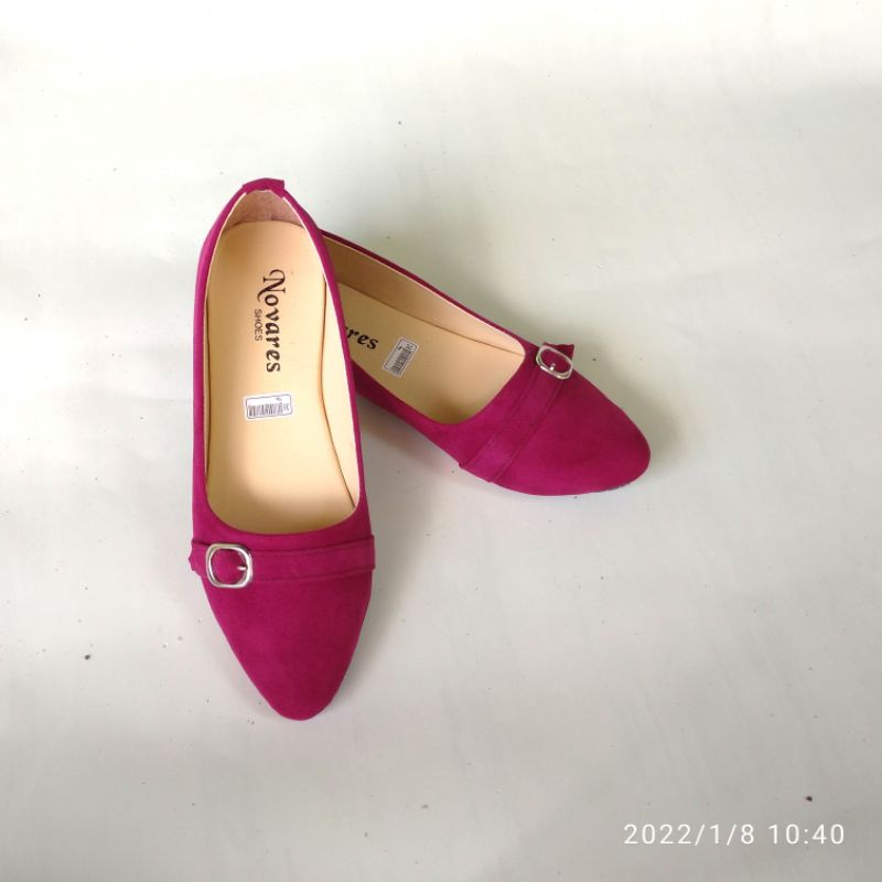 sepatu balet wanita flatshoees mules gesper rn076-2
