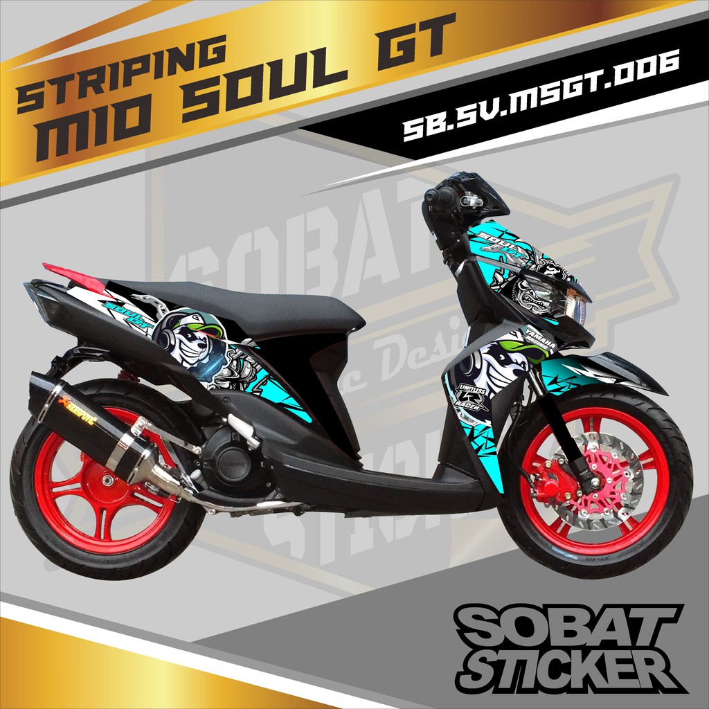 Striping MIO SOUL GT -  Sticker Striping Variasi list Yamaha MIO SOUL GT 006