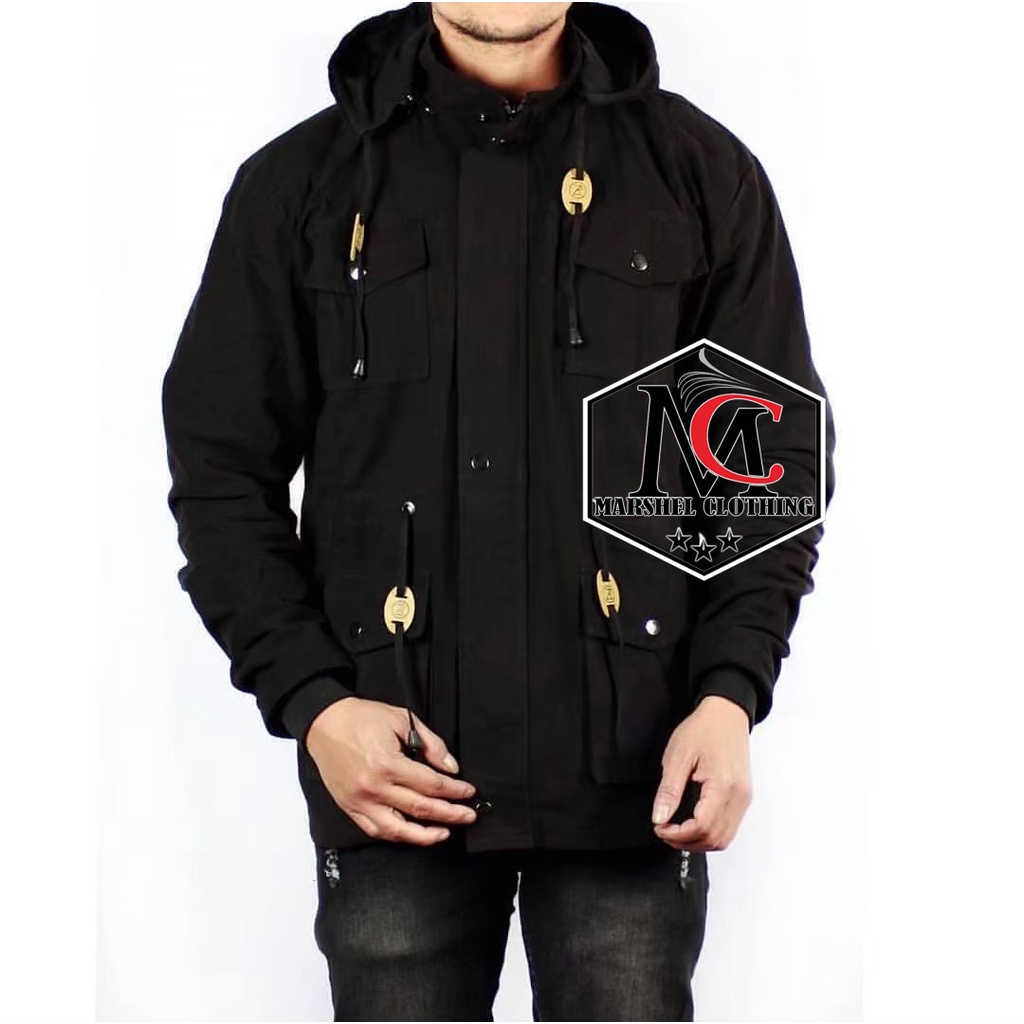 RCL - JAKET PARKA PRIA COMBI DUA WARNA ORGINAL REGLAN COMBI 5 SAKU HOODIE KANVAS PURING COWOK CEWEK / Jaket Semi Parka Taslan Original Rebel / Jaket parka / Jaket Motor