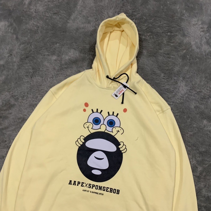 Sweater Hoodie Bape Aape Spongebob Fulltag &amp; lebel