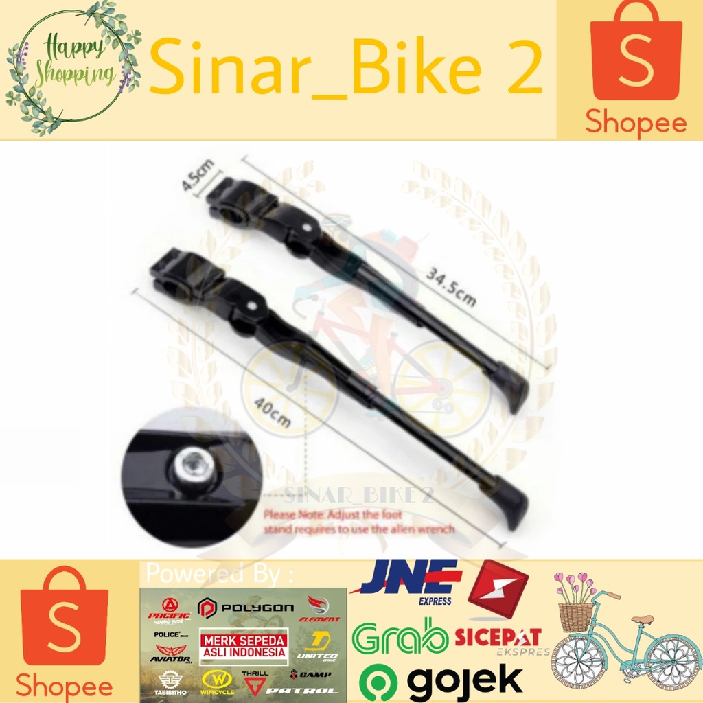 Standar Sepeda Gunung Pacific Model Jepit Di Frame Uk 26-27.5