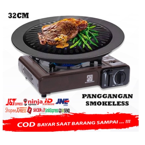 Panggangan Bulat BBQ/steak/sosis/daging panggangan barbeque grill pan bulat kompor high Quality