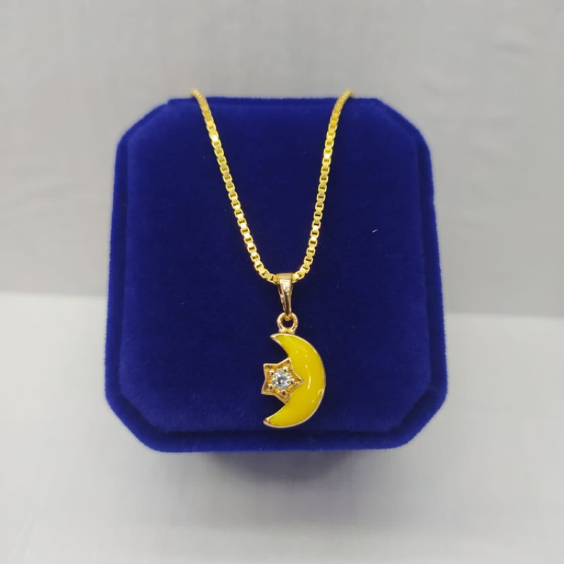 Kalung Anak Perempuan Titanium Lapis Emas Asli Xuping Anti Karat Fashion Anak Import Korea Bisa Cod