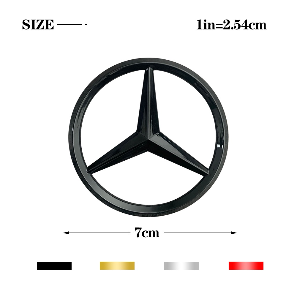 Mercedes-Benz Logam Emblem Stiker Bagasi Belakang Mobil Modifikasi Logo Stiker Untuk C200 E260 S350L