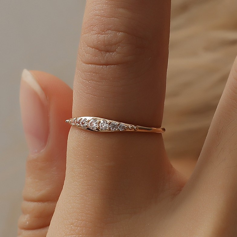 ✿AYN✿K27 Cincin Simple Sterling Silver Hias untuk Wanita / Perhiasan Wanita Cincin Wanita