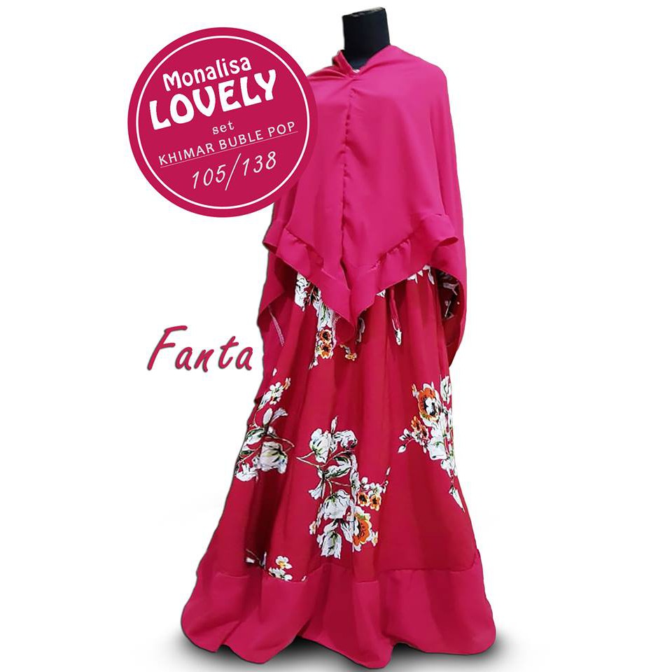 REALPICT - GAMIS MONALISA - GAMIS SET KHIMAR - BUSANA MUSLIM - GAMIS WANITA -