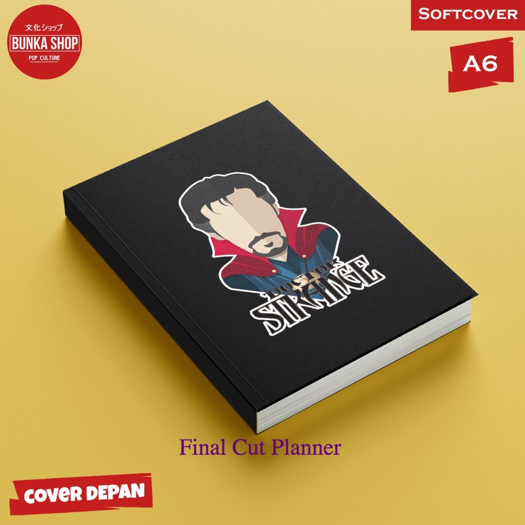 

Buku tulis polos/bergaris Marvel Doctor Strange Black Softcover A6 Buku Tulis Catatan Notes Agenda Planner Jurnal