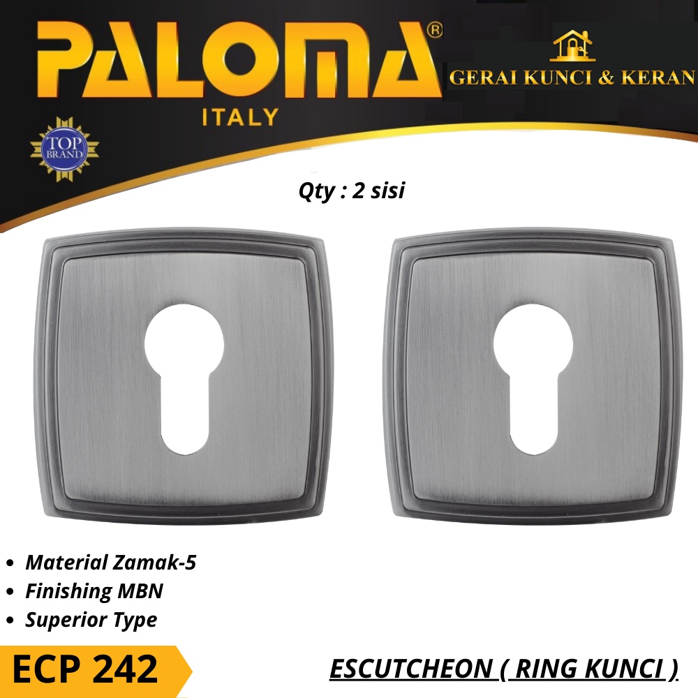 PALOMA ECP 242 RING KUNCI ESCUTCHEON SUPERIOR MBN COVER TUTUP CYLINDER KUNCI