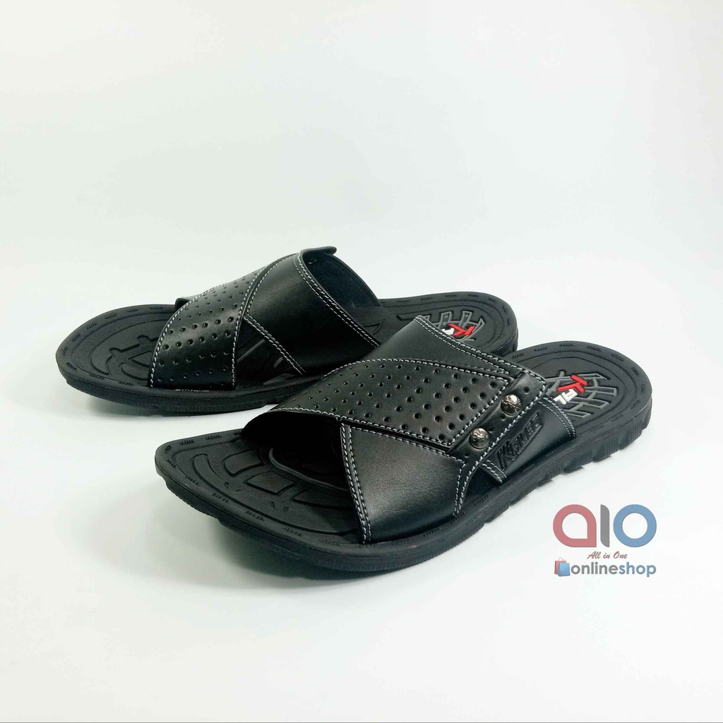 Kaleo Sandal Slop Cowok 39 - 42 Sendal Casual Pria Dewasa Laki Laki KLO 01 Bahan Kulit Sintetis