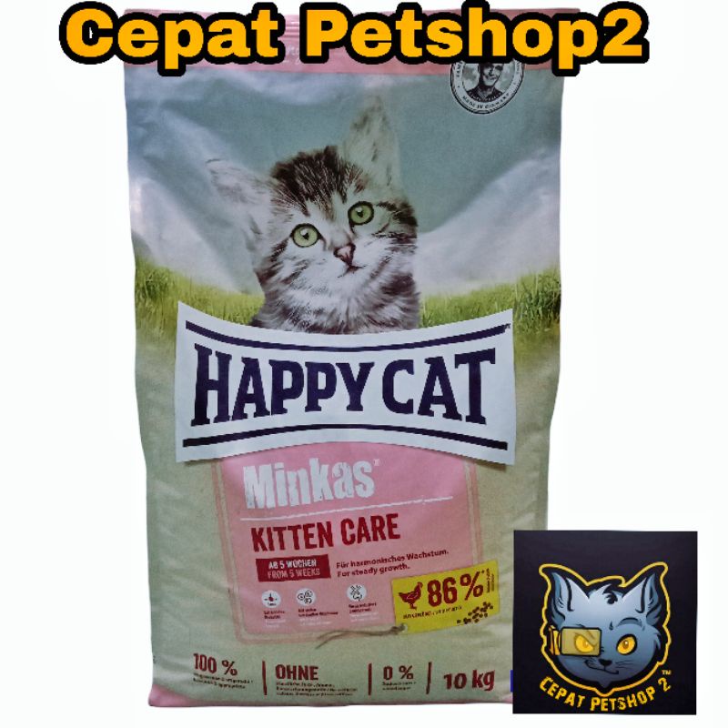 Grab Gojek Happy Cat Minkas Kitten Care 10kg / Makanan Anak Kucing