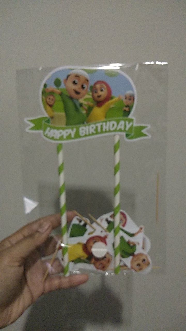 Hiasan Kue Cake Topper Birthday C1 Nussa Dan Rara Isi 7