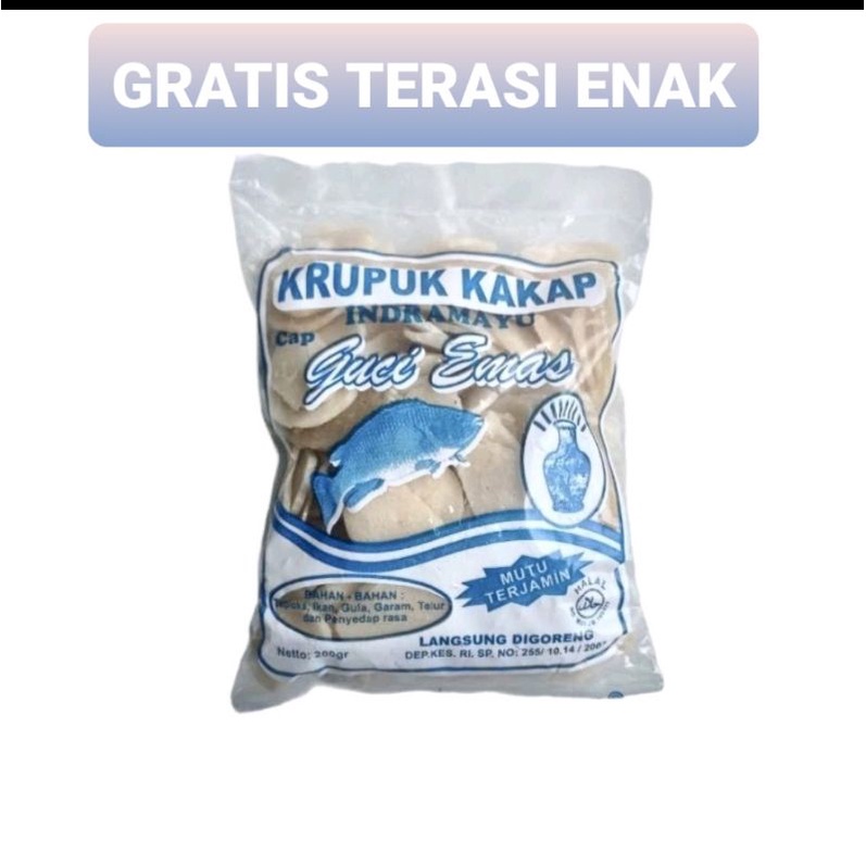 

Kerupuk Guci Emas Kakap GRATIS TERASI ENAK Khas Cirebon