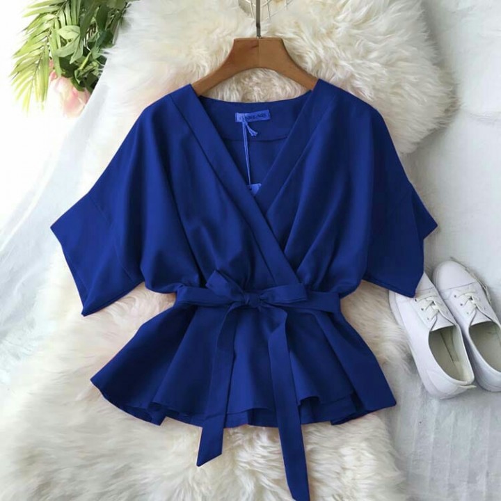 Baju Atasan Wanita Top Blouse Bianca Cross Bn Tapi.1874